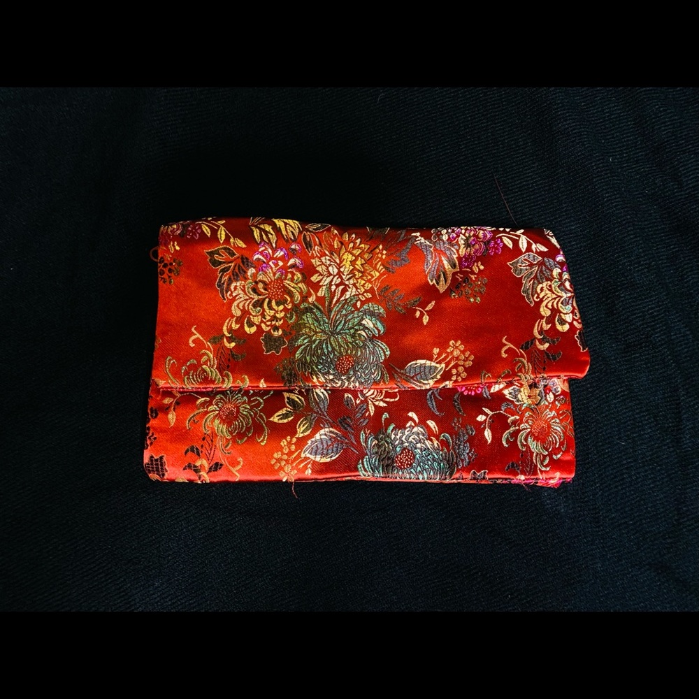 Small Asian print clutch